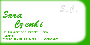 sara czenki business card